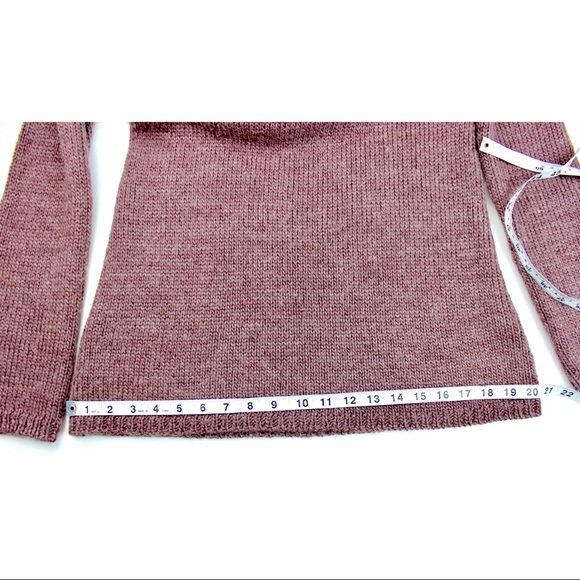 SOFT SURROUNDINGS Mauve Cozy Knit Sweater with Scoop Neck Wool & Alpaca Blend - Picture 12 of 12